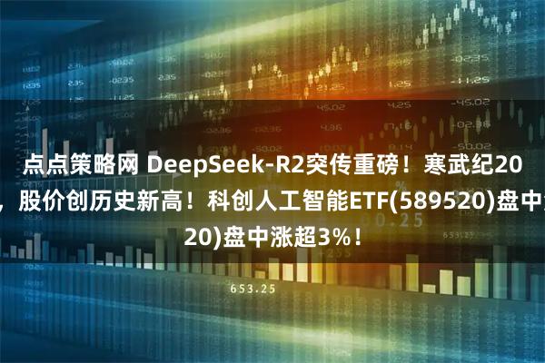 点点策略网 DeepSeek-R2突传重磅！寒武纪20CM涨停，股价创历史新高！科创人工智能ETF(589520)盘中涨超3%！