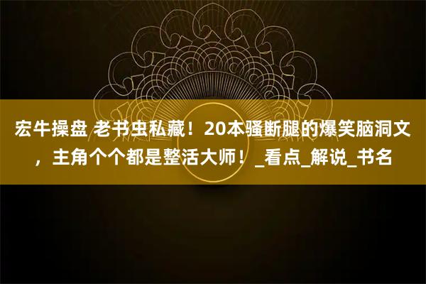 宏牛操盘 老书虫私藏！20本骚断腿的爆笑脑洞文，主角个个都是整活大师！_看点_解说_书名