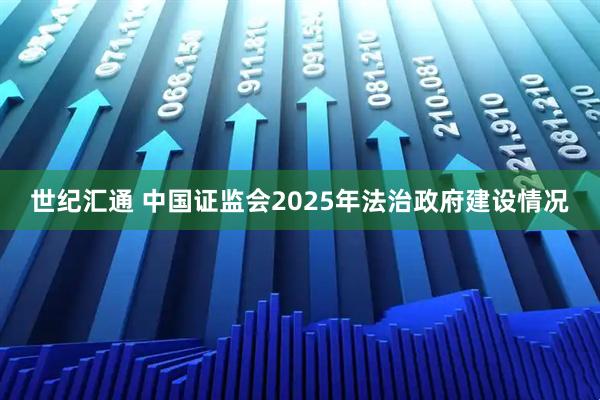 世纪汇通 中国证监会2025年法治政府建设情况