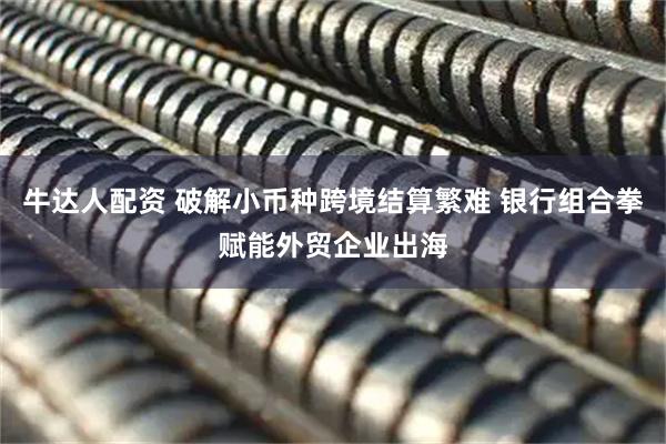 牛达人配资 破解小币种跨境结算繁难 银行组合拳赋能外贸企业出海