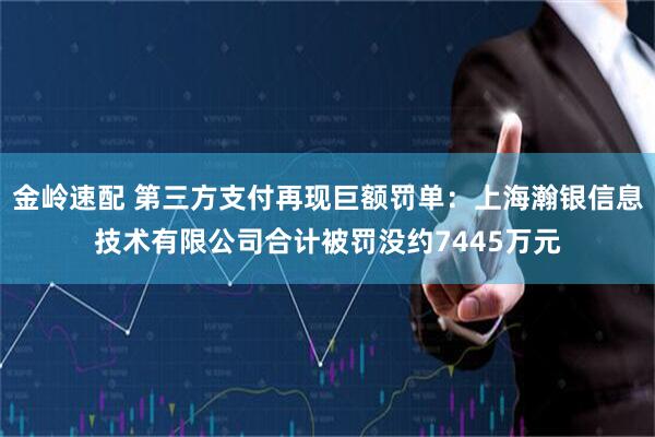 金岭速配 第三方支付再现巨额罚单：上海瀚银信息技术有限公司合计被罚没约7445万元